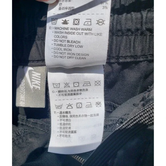 Nike Shorts Womens Small Black Sportswear Chino Bermuda Hiking Outdoors Cotton - Picture 9 of 15